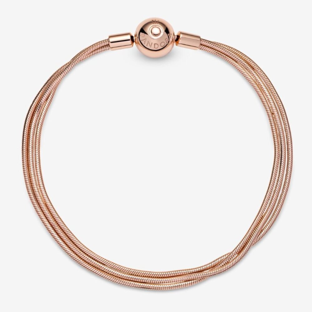 Pandora Rose Gold Moments Multi Snake Bracelet - 589338C00 NEW
